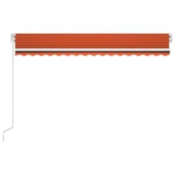 VIDAXL Auvent Manuel Rétractable Avec Led 450x350 Cm Orange Et Marron -VIDAXL || SuperFish || Konstsmide Soldes Boutique 645a95b0e3d712.15839110