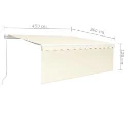 VIDAXL Auvent Manuel Rétractable Avec Store Et Led 4,5x3 M Crème -VIDAXL || SuperFish || Konstsmide Soldes Boutique 645a95b46955f9.59859553