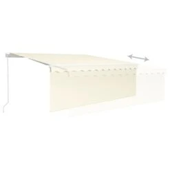 VIDAXL Auvent Manuel Rétractable Avec Store Et Led 4,5x3 M Crème -VIDAXL || SuperFish || Konstsmide Soldes Boutique 645a95b46c9423.45908640