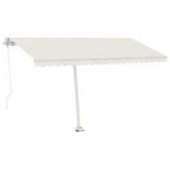 VIDAXL Auvent Manuel Rétractable Avec Led 450x300 Cm Crème -VIDAXL || SuperFish || Konstsmide Soldes Boutique 645a95b9bac2f7.17617581