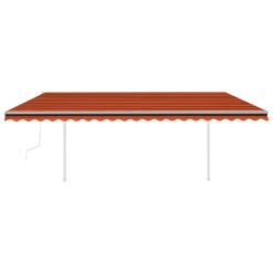 VIDAXL Auvent Rétractable Automatique Et Poteaux 5x3m Orange Et Marron -VIDAXL || SuperFish || Konstsmide Soldes Boutique 645a95c542d968.82918397