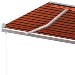 VIDAXL Auvent Rétractable Automatique Et Poteaux 5x3m Orange Et Marron -VIDAXL || SuperFish || Konstsmide Soldes Boutique 645a95c550dba2.42496728
