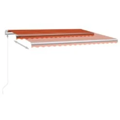 VIDAXL Auvent Manuel Rétractable Avec Led 4,5x3,5 M Orange Et Marron -VIDAXL || SuperFish || Konstsmide Soldes Boutique 645a95c8c89ba8.30716189
