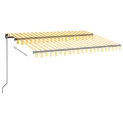 VIDAXL Auvent Manuel Rétractable 350x250 Cm Jaune Et Blanc -VIDAXL || SuperFish || Konstsmide Soldes Boutique 645a95ca6fe9b0.51542875