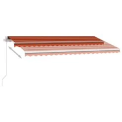 VIDAXL Auvent Manuel Rétractable Avec Led 400x350 Cm Orange Et Marron -VIDAXL || SuperFish || Konstsmide Soldes Boutique 645a95cc01c475.47347517