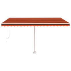 VIDAXL Auvent Manuel Rétractable Avec Led 400x350 Cm Orange Et Marron -VIDAXL || SuperFish || Konstsmide Soldes Boutique 645a95cc04e245.09780472