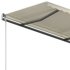 VIDAXL Auvent Manuel Rétractable Avec Poteaux 3,5x2,5 M Crème -VIDAXL || SuperFish || Konstsmide Soldes Boutique 645a95d48a03b2.42392114