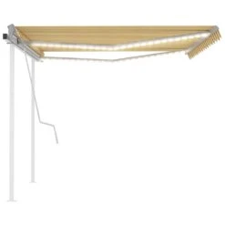 VIDAXL Auvent Manuel Rétractable Avec Led 4,5x3 M Jaune Et Blanc -VIDAXL || SuperFish || Konstsmide Soldes Boutique 645a95d7e55ff0.80011337