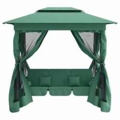 VIDAXL Tonnelle De Jardin Banc Pivotant Convertible Vert Tissu Acier -VIDAXL || SuperFish || Konstsmide Soldes Boutique 645a96a54829b0.14743921