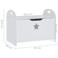 VIDAXL Banc De Rangement Pour Enfants Blanc 62x40x46,5 Cm Mdf -VIDAXL || SuperFish || Konstsmide Soldes Boutique 645a96bb78a8e8.94840308