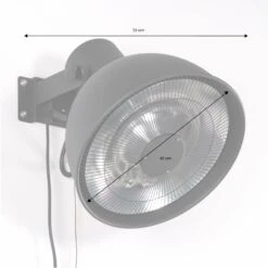 Parasol Chauffant électrique 2000w Mural - Lapland - Chauffage D’extérieur Type Halogène. 3 Niveaux De Chauffe (800w / 1200w / -VIDAXL || SuperFish || Konstsmide Soldes Boutique 645b908d03f2b5.98471803