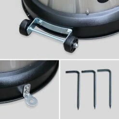 Chauffage D'extérieur Gaz 12.5kw - Finland - Parasol Chauffant En Acier Inoxydable. Réglable. Porte En Façade Et Roulettes -VIDAXL || SuperFish || Konstsmide Soldes Boutique 645b9090f23246.85981613