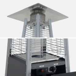 Lot De 2 Chauffages D'extérieur - Sweden - Parasols Chauffants Gaz Pyramide. Design. Véritable Flamme. Roulettes Incluses -VIDAXL || SuperFish || Konstsmide Soldes Boutique 645b9093679d93.52171167