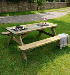 Robuste - Table Pique-nique - L. 180 Cm -VIDAXL || SuperFish || Konstsmide Soldes Boutique 645b91e0ba5cd5.02955691