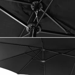 Parasol Double 2,7x4,6m Linai Noir -VIDAXL || SuperFish || Konstsmide Soldes Boutique 645b9446789aa8.80826408