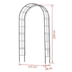 Nature Arche De Jardin Métal 229x38x113 Cm Noir -VIDAXL || SuperFish || Konstsmide Soldes Boutique 645e2def39dc59.59035853