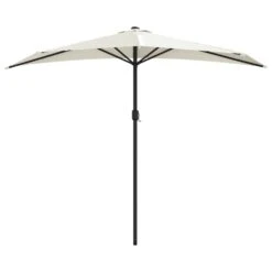 VIDAXL Parasol De Balcon Avec Mât En Aluminium Sable 270x144 Cm Demi -VIDAXL || SuperFish || Konstsmide Soldes Boutique 645e3152acb9b2.24973345
