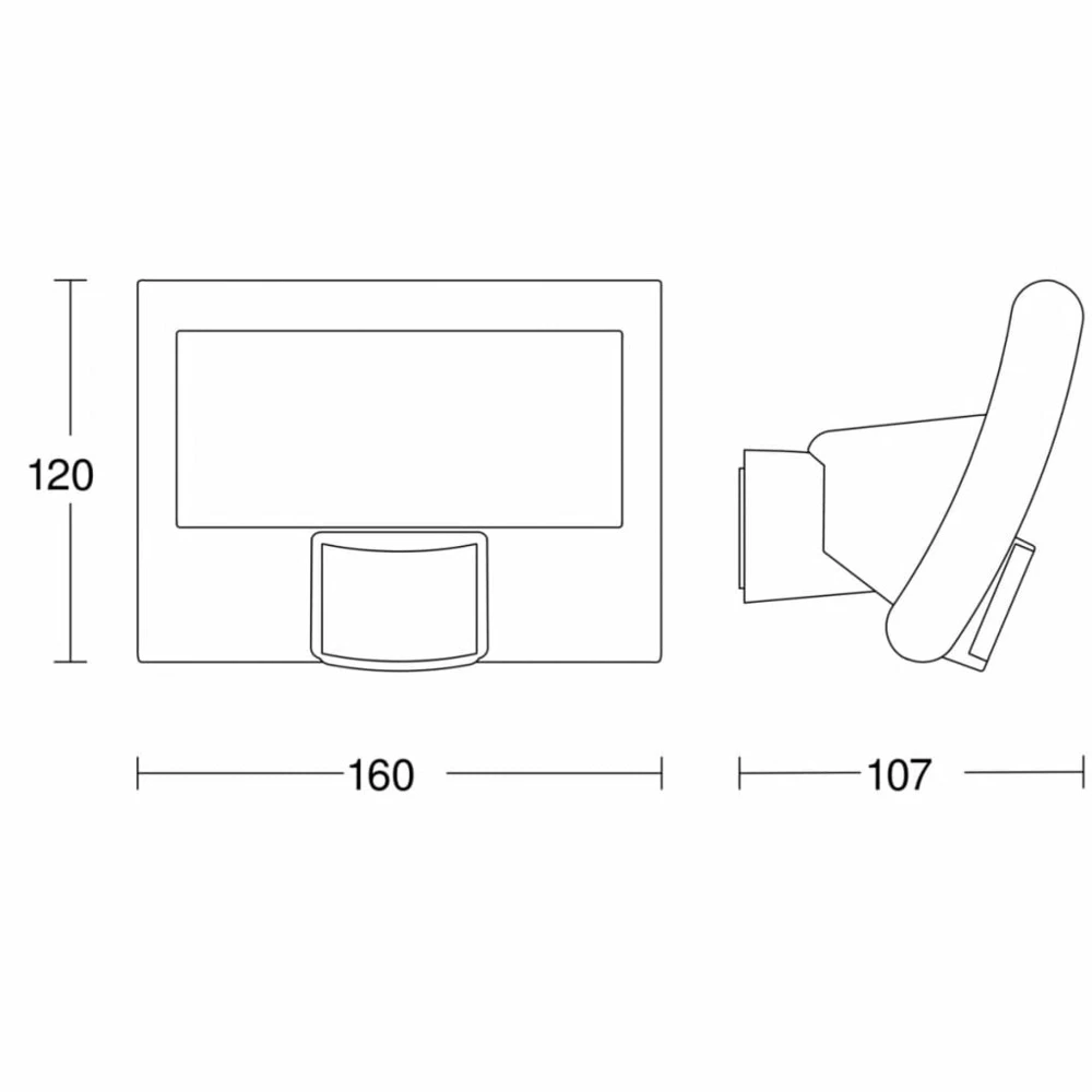 STEINEL Projecteur D'extérieur Incurvé Actionné Par Capteur Anthracite 5 STEINEL Projecteur D'extérieur Incurvé Actionné Par Capteur Anthracite – Image 3
