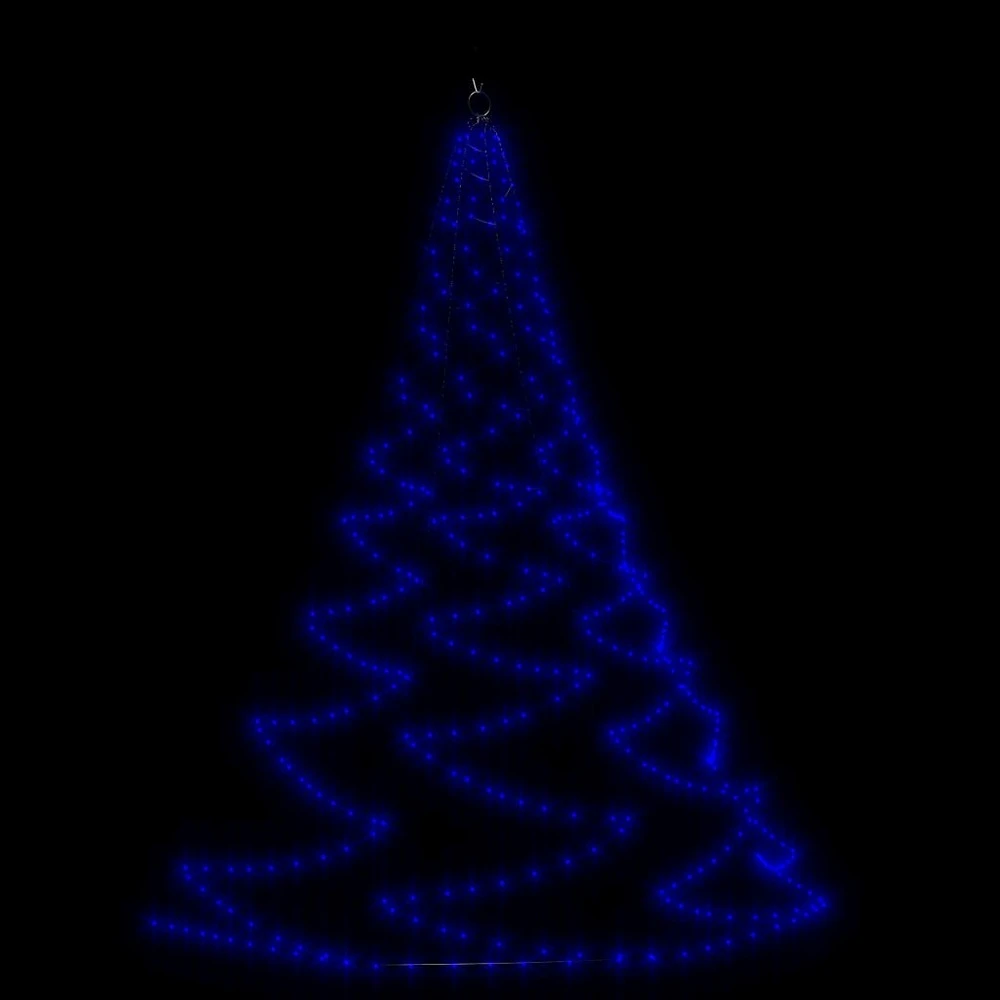 VIDAXL Arbre Mural Avec Crochet Métallique 260 Led Bleu 3 M Int/ext 4 VIDAXL Arbre Mural Avec Crochet Métallique 260 Led Bleu 3 M Int/ext – Image 2