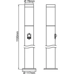 BRILLIANT Potelet Avec Détecteur Dody Couleur Noir E27 -VIDAXL || SuperFish || Konstsmide Soldes Boutique 645e86d5e21447.09126117
