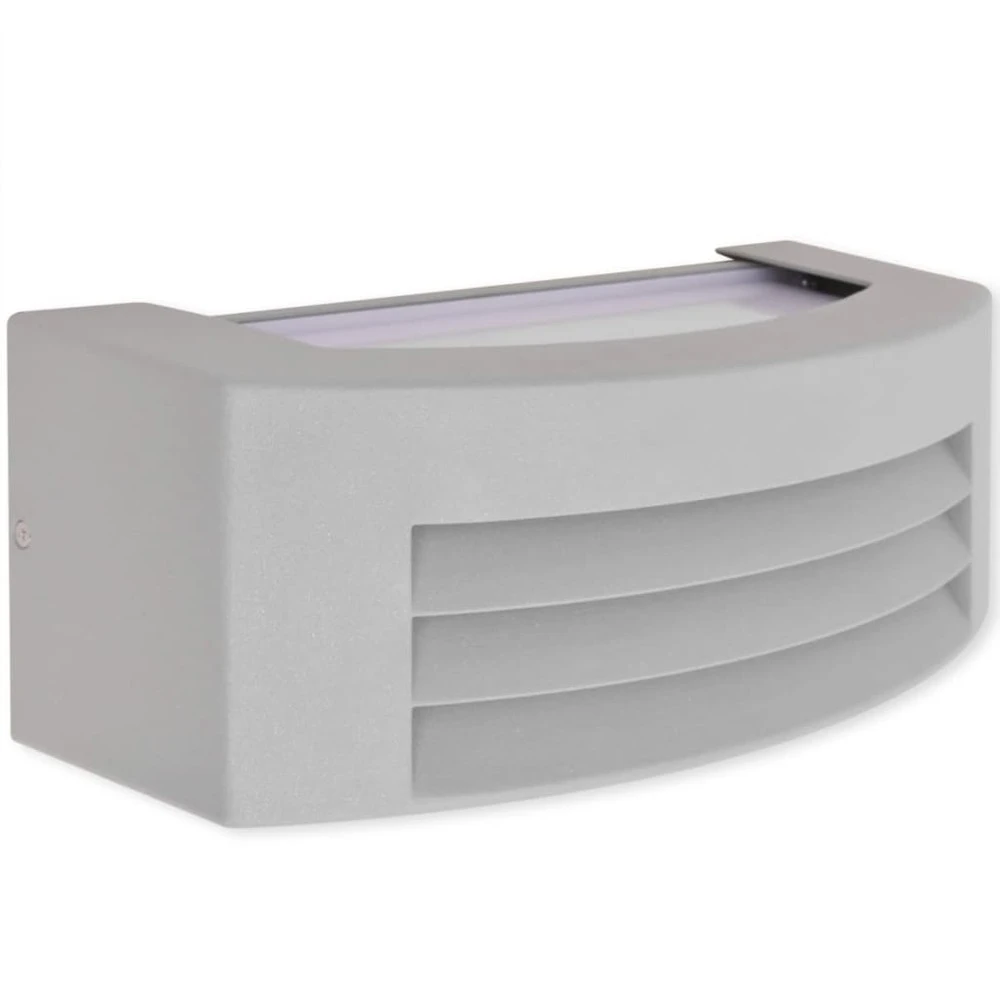 VIDAXL Applique Murale Extérieure Aluminium Gris 6 VIDAXL Applique Murale Extérieure Aluminium Gris – Image 4