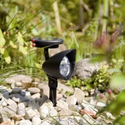 LuxForm Projecteur Led Solaire Lazise 2 Pcs Noir 44239 -VIDAXL || SuperFish || Konstsmide Soldes Boutique 645e8703353ee1.07853373