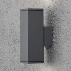 Konstsmide Applique Murale Monza Double Carrée Gris Foncé -VIDAXL || SuperFish || Konstsmide Soldes Boutique 645e87468fad43.53150734
