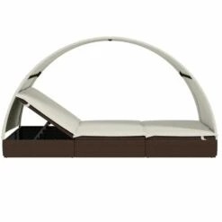 VIDAXL Transat 2 Places Avec Toit Rond Marron 211x112x140 Cm -VIDAXL || SuperFish || Konstsmide Soldes Boutique 645ecf03d635e5.53224104