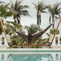 Toile De Hamac Marron. 1 Personne. 100% Polycoton. 240x160cm -VIDAXL || SuperFish || Konstsmide Soldes Boutique 64627e2d787ed7.69692440