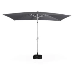 Parasol Wissant. 2x3m. Couleur Gris. Mât Central. Aluminium Anodisé Orientable. Manivelle D'ouverture -VIDAXL || SuperFish || Konstsmide Soldes Boutique 64627e3ea3c5a2.98816631