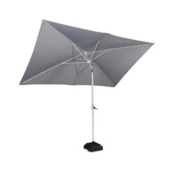 Parasol Wissant. 2x3m. Couleur Gris. Mât Central. Aluminium Anodisé Orientable. Manivelle D'ouverture -VIDAXL || SuperFish || Konstsmide Soldes Boutique 64627e3eaf83f6.52291027