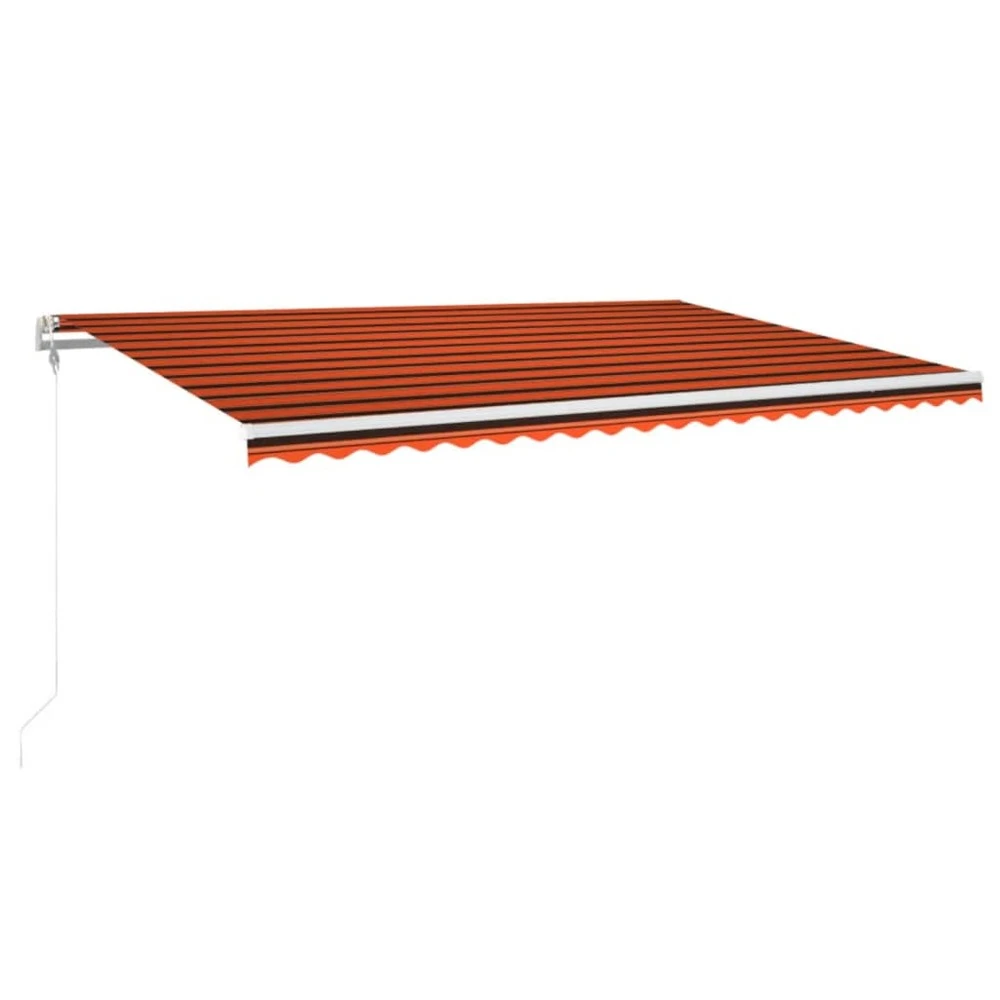 VIDAXL Auvent Automatique Capteur De Vent Led 500x350 Cm Orange Marron 3 VIDAXL Auvent Automatique Capteur De Vent Led 500x350 Cm Orange Marron