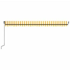 VIDAXL Auvent Manuel Rétractable 500x300 Cm Jaune Et Blanc -VIDAXL || SuperFish || Konstsmide Soldes Boutique 64671613bb31f7.65363551