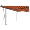 VIDAXL Auvent Automatique Rétractable Poteaux 4x3,5 M Orange Marron -VIDAXL || SuperFish || Konstsmide Soldes Boutique 64671619cd33c2.40684961