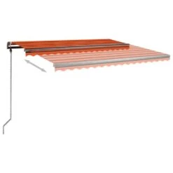 VIDAXL Auvent Automatique Rétractable Poteaux 4x3,5 M Orange Marron -VIDAXL || SuperFish || Konstsmide Soldes Boutique 64671619de1328.06549695