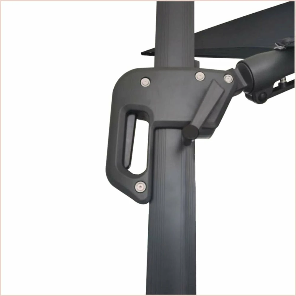 Parasol Déporté Poivre + Dalle Et Housse L400xh272xl300 - Jules - Cezare 4 Parasol Déporté Poivre + Dalle Et Housse L400xh272xl300 - Jules - Cezare – Image 2