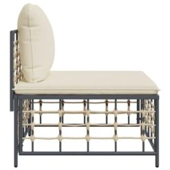 VIDAXL Canapé Central De Jardin Avec Coussin Beige Résine Tressée -VIDAXL || SuperFish || Konstsmide Soldes Boutique 646d0fff35df12.94326170