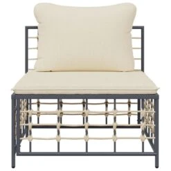 VIDAXL Canapé Central De Jardin Avec Coussin Beige Résine Tressée -VIDAXL || SuperFish || Konstsmide Soldes Boutique 646d0fff38dec0.94029227