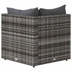 VIDAXL Canapés D'angle De Jardin Et Coussins 2 Pcs Gris Résine Tressée -VIDAXL || SuperFish || Konstsmide Soldes Boutique 646d11a09fae30.91996616