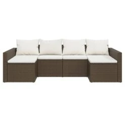 VIDAXL Salon De Jardin 2 Pcs Avec Coussins Marron Résine Tressée -VIDAXL || SuperFish || Konstsmide Soldes Boutique 646d11dd676111.39767742