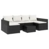 VIDAXL Salon De Jardin 2 Pcs Avec Coussins Noir Résine Tressée -VIDAXL || SuperFish || Konstsmide Soldes Boutique 646d146a876804.12300727