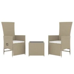 VIDAXL Ensemble De Salon De Jardin 3 Pcs Beige Poly Rotin Et Acier -VIDAXL || SuperFish || Konstsmide Soldes Boutique 646d14952ea213.77912271