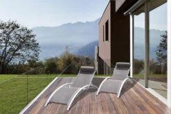Baisao - Bain De Soleil Courbé Textilène Aluminium - Inclinable - Coussin De Tête - Léger Et Confortable - Taupe/blanc - X2 -VIDAXL || SuperFish || Konstsmide Soldes Boutique 646d14a3a956c8.94118603