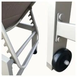 Baisao - Bain De Soleil Droit Textilène Aluminium - Inclinable Et Confortable - Léger Et Facile à Déplacer - Roulettes Arrière - -VIDAXL || SuperFish || Konstsmide Soldes Boutique 646d14a68404f6.01442659