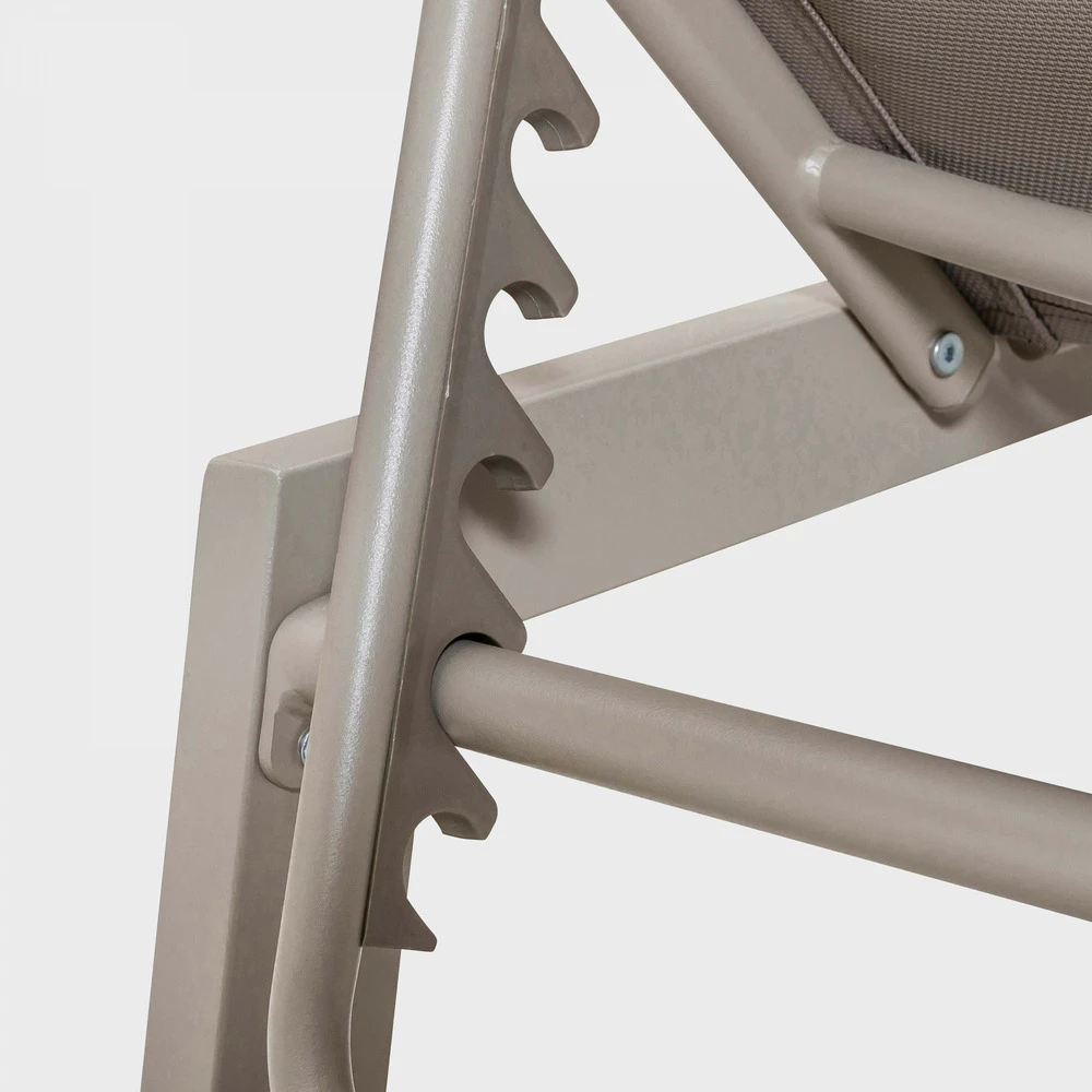 Lot De 2 Bains De Soleils En Aluminium Taupe 8 Lot De 2 Bains De Soleils En Aluminium Taupe – Image 6