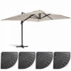 Parasol Déporté 3x4m Et 4 Dalles Lestées Aluminium Blanc -VIDAXL || SuperFish || Konstsmide Soldes Boutique 646e58d3963bc4.22483393