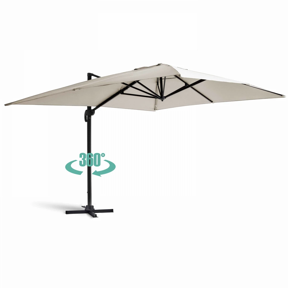 Parasol Déporté 3x4m En Aluminium écru 3 Parasol Déporté 3x4m En Aluminium écru