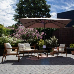 Parasol Déporté 2x3 M Et 4 Dalles Lestées Aluminium Taupe -VIDAXL || SuperFish || Konstsmide Soldes Boutique 646e58e31818b3.39751076