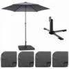 Parasol Droit Inclinable 3m Et 4 Dalles à Lester Remplissables Gris -VIDAXL || SuperFish || Konstsmide Soldes Boutique 646e58f11f72c7.71848511