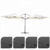 Double Parasol Déporté 3m Et 4 Dalles à Remplir Aluminium Blanc -VIDAXL || SuperFish || Konstsmide Soldes Boutique 646e58f3760ec2.67810304